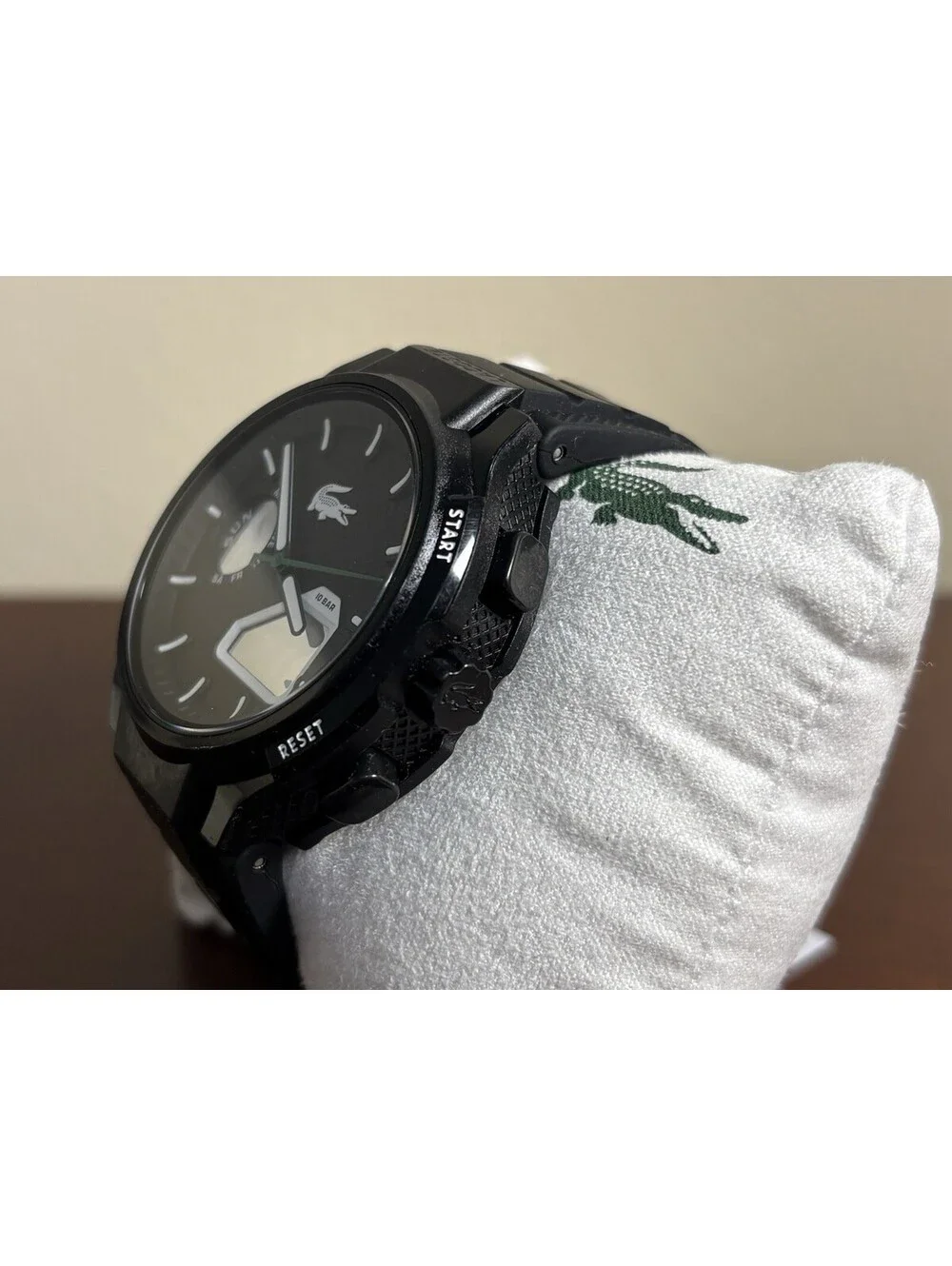 LACOSTE LC33 ANALOG & DIGITAL Black Mens WATCH 45mm 2011365 - New In Box!